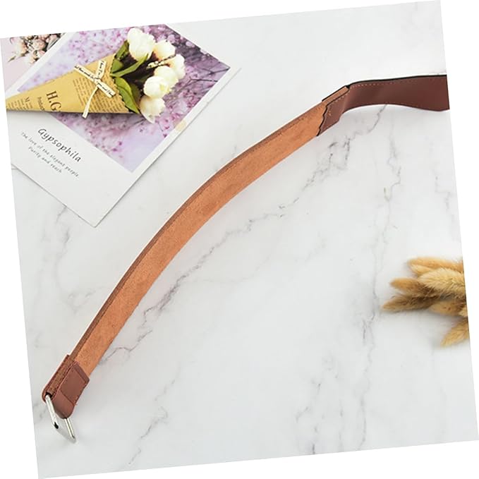 Straight Sharpening Strop Double-sided Artificial Leather Tool for Manual Shavers and Strop for Professional Barbers and Home Use