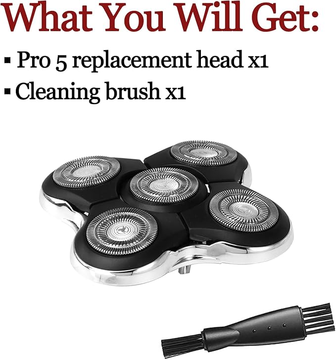 5 Dual Blade Pro Replacement Head for Remington Balder Pro XR7000, Head Shaver Replacement Blade for Close and Smooth Shave, Dry/Wet Use