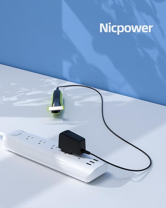 4.3V A00390 Power Cord Fit for Philips Norelco Oneblade QP2520, Multigroom Series MG3740 Trimmer Electric Shaver Razor Charger, Check Connector Before Purchase