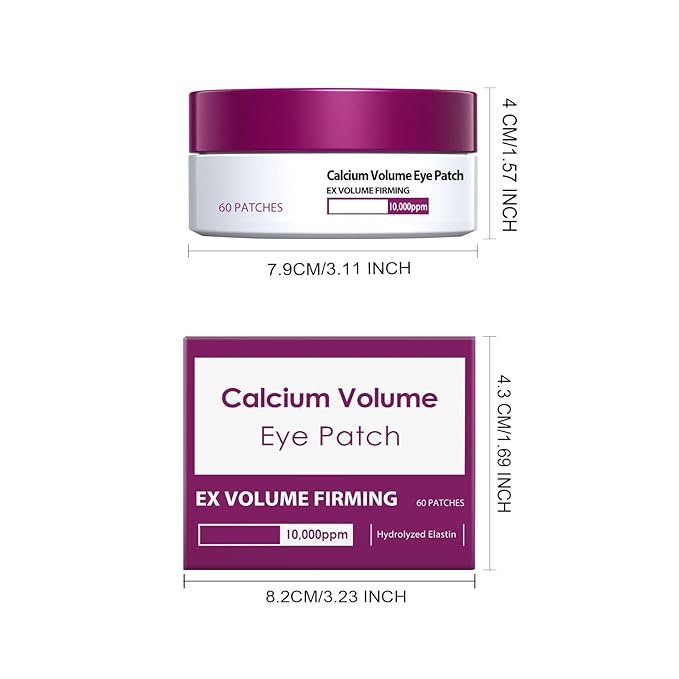 Eye Patches Masks, Calcium Volume Eye Patches For Under Eye Puffiness, Collagen Deep Hydrating Eye Treatment For Men & Women(60 Patches) (2)