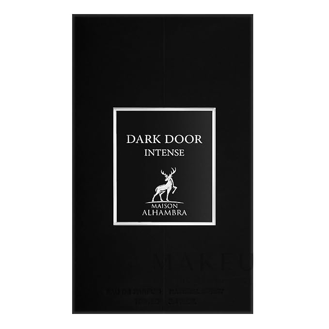 Maison Alhambra Dark Door Intense – Aromatic, Woody, Floral, Musky – Eau de Parfum Spray Long-Lasting Fragrance for Men, 3.4 Ounce / 100 ml