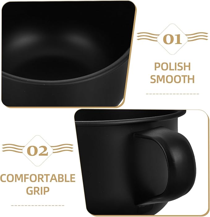 VICASKY Metal Shaving Soap Bowl with Handle for Men Small Shaving Soap Lather Mug Foam Container Suitable for Bathroom Use