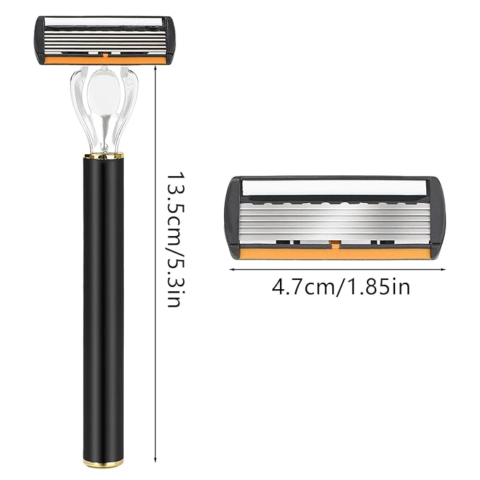 Men's 7-Blade Razor Set, 36 Stainless Steel Blades - Perfect For Beard & Mustache Trimming, Includes Replaceable Heads - Ideal Gift (36 Stainless Steel Blades)