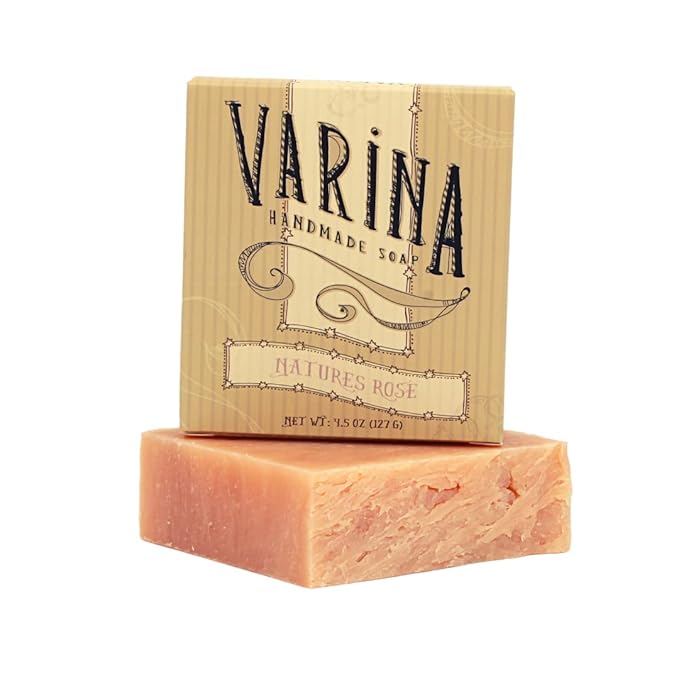 Organic Nature's Rose Bar Soap - Gentle Cleansing for Sensitive Skin, Floral - 3 Pack - Experience Healthy and Glowing Skin