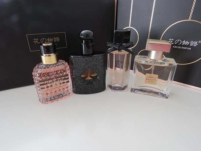 Women's Perfume Set: 4 Floral and Fruity Fragrances in a Gift Box, 105(25ml x3 +30ml) ml Total (3.5oz). Perfect for Gifting or Personal use, Elegant and Timeless Scents for any Accasions