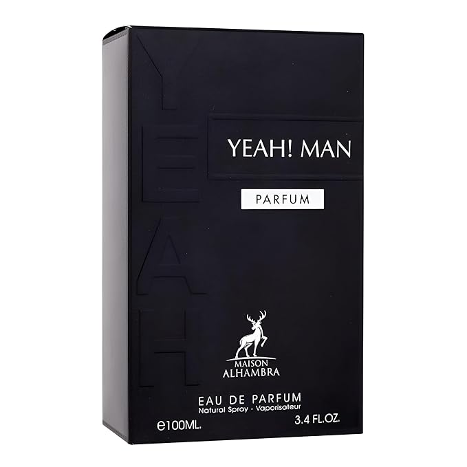 Maison Alhambra Yeah! Man Parfum for Men Eau de Parfum Spray, 3.4 Ounce / 100 ml