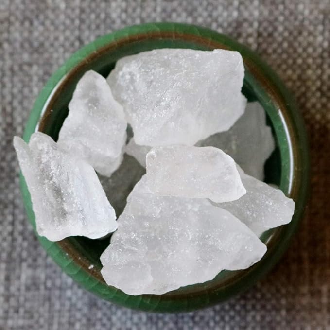 White Phitkari Block 3oz | Natural White Alum Crystal | Pure Fitkari Stone for Shaving, Water Purification, and Skin Care Uses