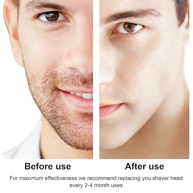 4PCS LinMei Shaver Replacement Heads Compatible for 1st Generation Microtouch Solo Men's Rechargeable Full Body Hair Trimmer and Shaver Replacement Cutter Head with 2 Clean Brush