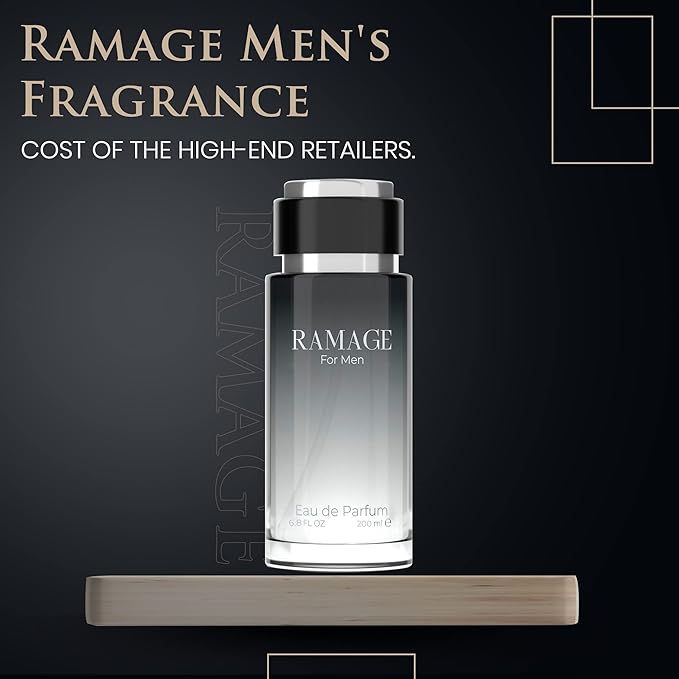 Cologne for Men – INSPIRED by A WORLD RENOWNED MEN’S PERFUME – Bergamot, Pepper, Vanilla, Ambroxan – Sexy, Bold, Fresh, Long-Lasting Eau De Parfum 200ml (6.8 fl oz)