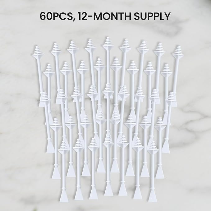 Nose Hair Wax Sticks, 60 Pcs Nose Wax Applicator Sticks with Disposable Spatulas, Nose Hair Removal & Nostril Cleaning, Nose Ear Hair Removal Wax for Men Women, Painless