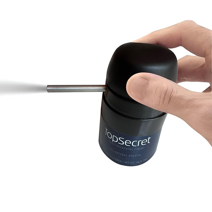 Top Secret Hair Fiber Applicator - Precision Spray Tool for Hair Building Fibers - Easy & Controlled Application - Compatible with All Hair Fiber Brands - Ideal for Men & Women - Black