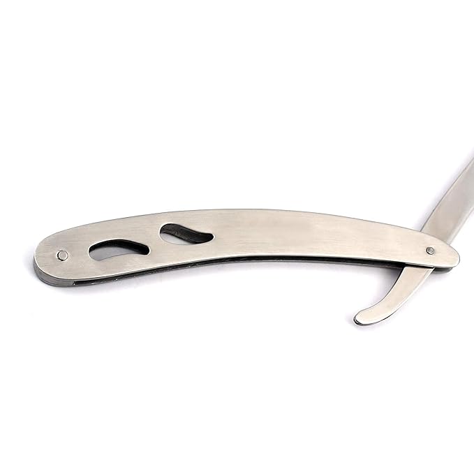 Stainless Steel Barber Straight Edge Razor with 100 Count Blades Made of Stainless Steel Easy To Replace