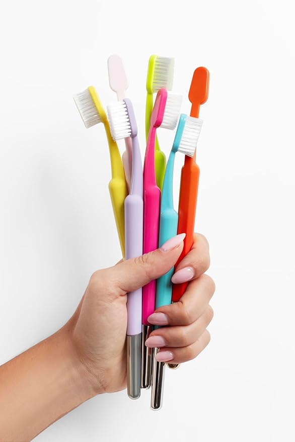 TRASK The Better Brush - Luxury Soft Bristle Dentist Designed Manual Toothbrush for Adults, Azure