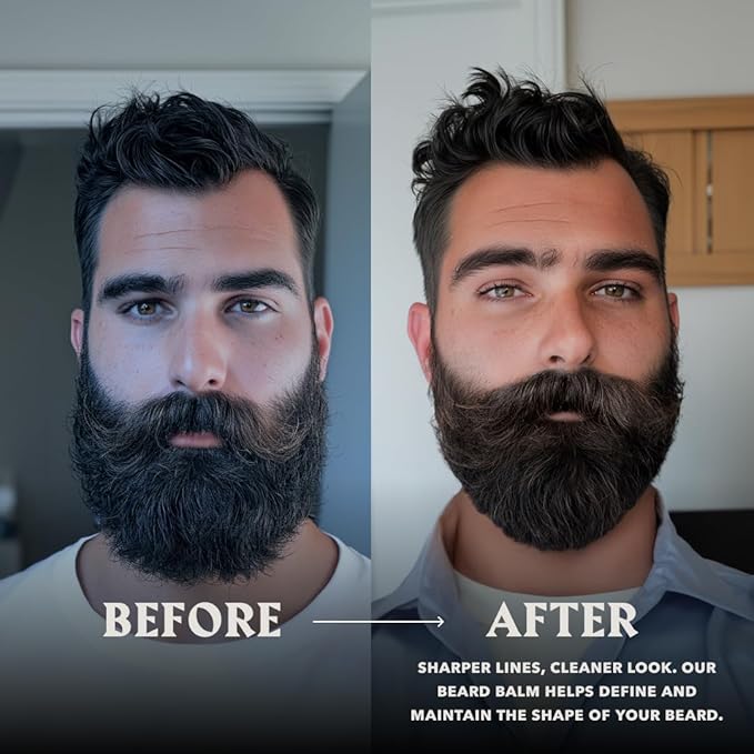 Striking Viking Beard Balm for Men - Unscented, 2 Ounces - Fragrance Free Care & Styling - Travel-Sized Beard Softener Balm with Aegan & Jojoba Oils