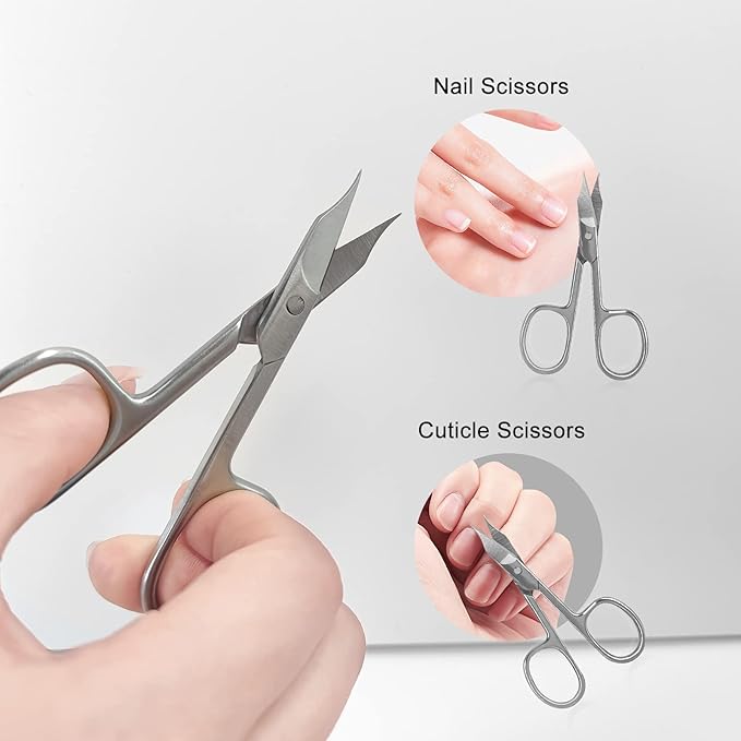 Beauty Scissors Trimmer for Facial Hair, Manicure, Nail, Moustache, Eyebrow, Eyelash, Nose, Ear, Cuticle, Men and Women (1 Pack)