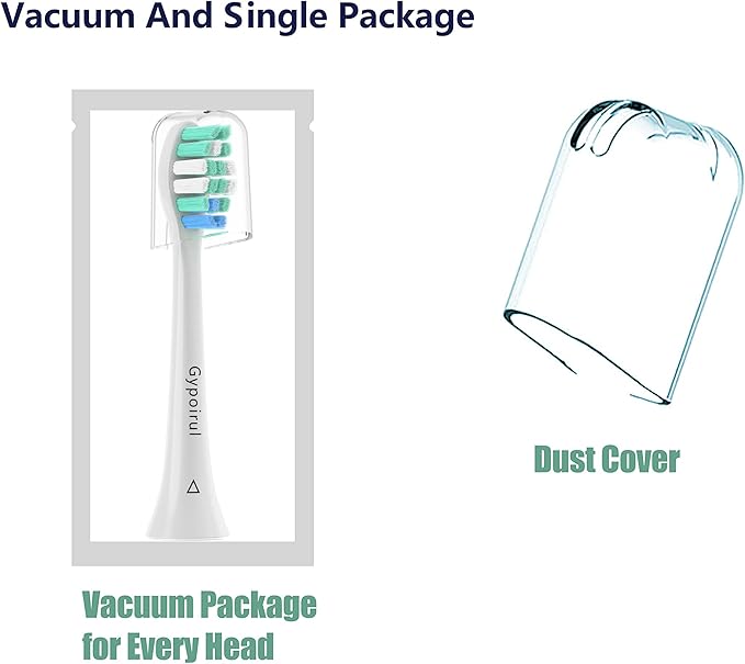 Toothbrush Replacement Heads Compatible with Philips Sonicare Replacement Heads, Electric Brush Head for 4100 5100 6100 9023 W Optimal Plaque Control 10 Pack, Green-blue