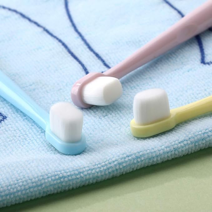 EasyHonor Baby & Toddler Extra Soft Toothbrush for Age 4-12 Years Old, with 10000 Soft Floss Bristle for Baby Gum Care. (6Pcs)
