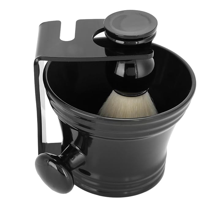Shaving Brush Set, 3 in 1 Shaving Kit for Men Hair Beard Brush with Stand Shaver Holder and Shaving Bowl Men's Shaving Brush And Bowl Mug for Father Day Gifts