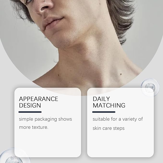 Men's Neck Cream with Collagen, Hyaluronic Acid and Retinol, Daily Care Formula, Non-Greasy, Light Texture, 50g/1.76oz