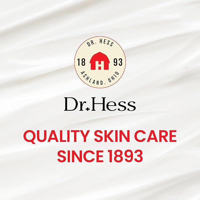 Dr. Hess Face Moisturizer for Dry & Sensitive Skin, Nourishing Lanolin, Vitamin E & Olive Oil Formula, Healing Hydrating Facial & Body Lotion, Paraben & Sulfate Free, Daily Skin Care Cream, 4 oz