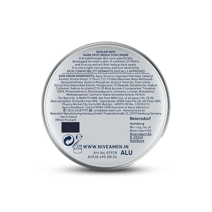 NIVEA MEN Dark Spot Reduction Cream, 75ml