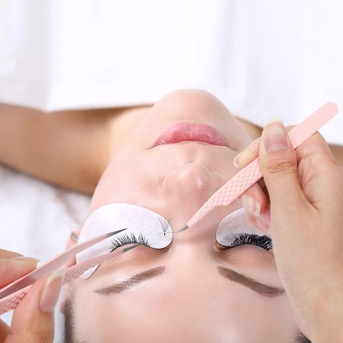 Eyelash Extension Tweezers FADLASH Volume Lash Tweezers Precision Curved Tip Lash Extension Tweezers Isolation & Volume Techniques Professional Application Tools