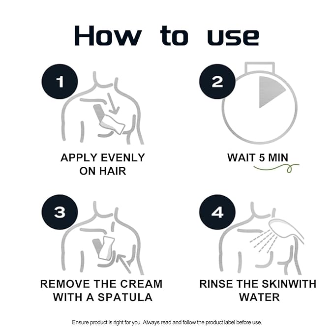 Intimate Hair Removal Cream for Men Effective Painless Flawless Depilatory Cream for Arms Legs Chest Pubic Area, Suitable for All Skin Types, 2 Pack