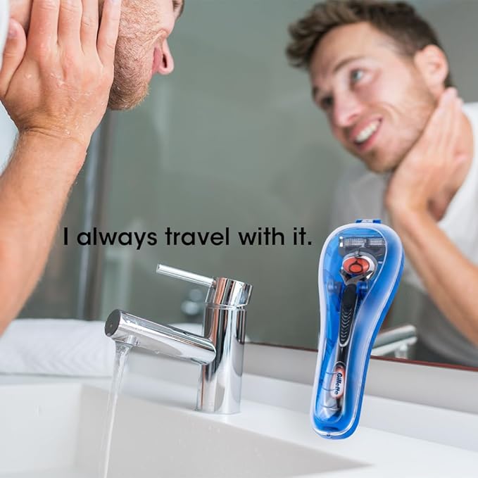 Nincha Manual Razor Travel Case Portable Plastic Manual Razor Trimmer Protector Blue