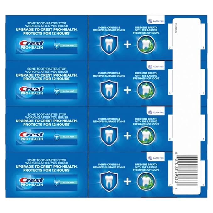 Crest Whitening Plus Scope, Complete Active Fresh + Whitening Toothpaste, 5.5oz, Toothpaste Sensitive Teeth, Pack of 4