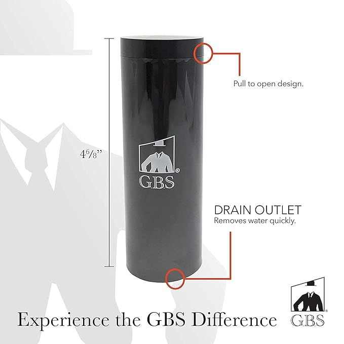 G.B.S Black Travel Shaving Brush, 4 Piece Travel Double Edge Safety Razor, and Leather Razor Case, Daily Beard Care, 10 pack of blades Snap Lock Prevent Razor Bumps