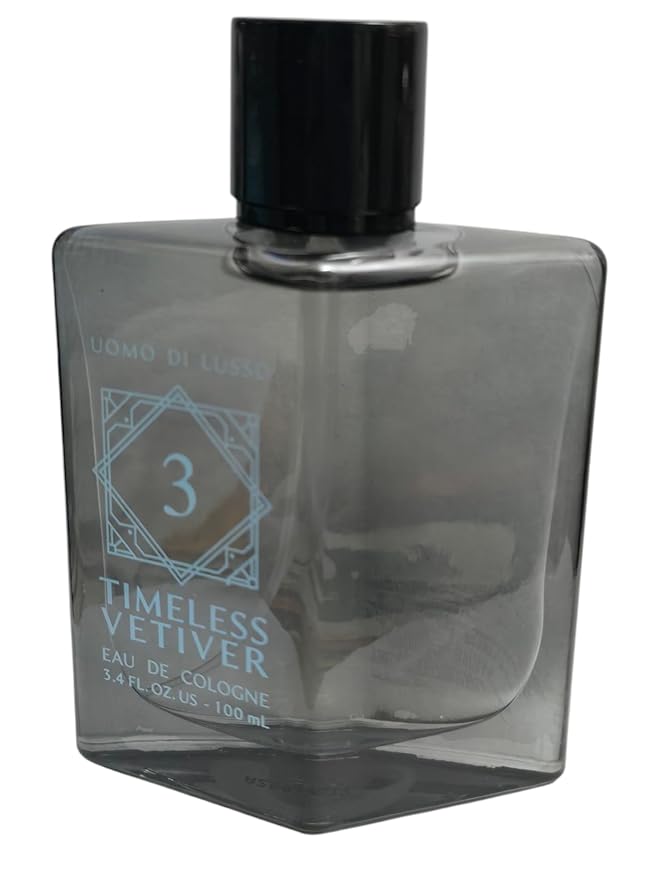 Tru Fragrance Timeless Vetiver Eau De Cologne For Men 3.4 fl oz / 100 ml Unboxed