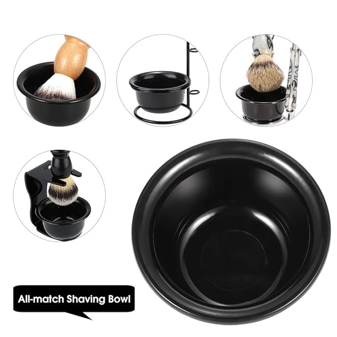 1Pc Men's Plastic Shaving Soap Bowl Reusable Shaving Mug Shaving Cup Smooth Shaving Mug Bowl for Shaving Soap and Cream, Black