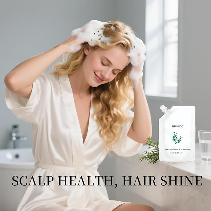 Rosemary Amino Acid Shampoo,Hair Regrowth Shampoo for Women and Men Hair Loss,Reduce Frizz, Strengthen Hair Roots, Cleanse and Nourish the Scalp,8.92 Fl OZ (250ml)