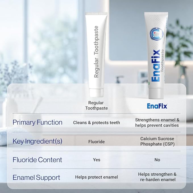 Fluoride-Free Toothpaste for Enamel Repair 3.5oz Tube | Anti-Cavity & Remineralizing Formula with Calcium & Phosphorus | Safe for Kids 6+ and Adults | Everyday Use Toothpaste.