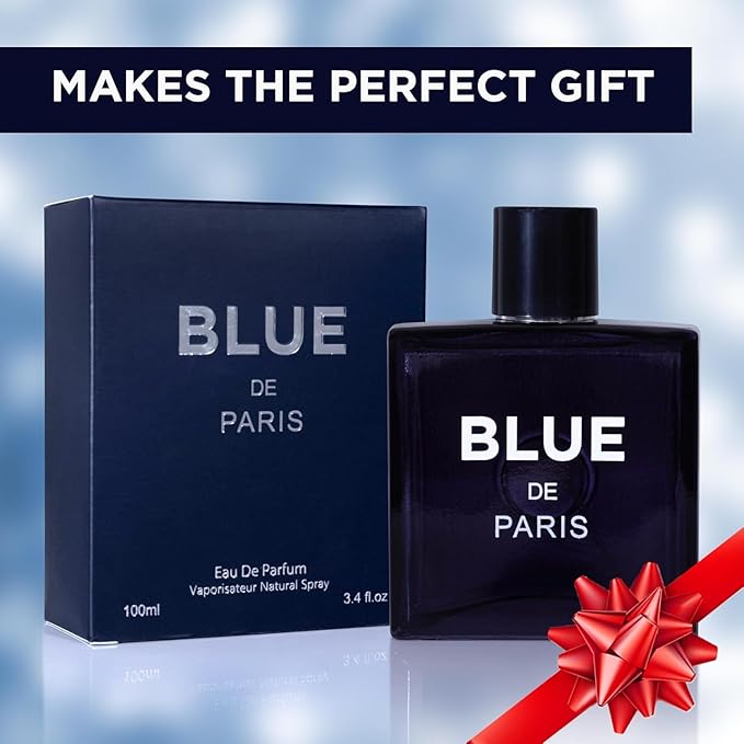 Valentine Milano & Blue de Paris for Men Fragrance Set – 2-Piece Cologne Bundle with Refillable Gold & Silver Travel Atomizers – Long Lasting Eau de Parfum Gift Set for Men
