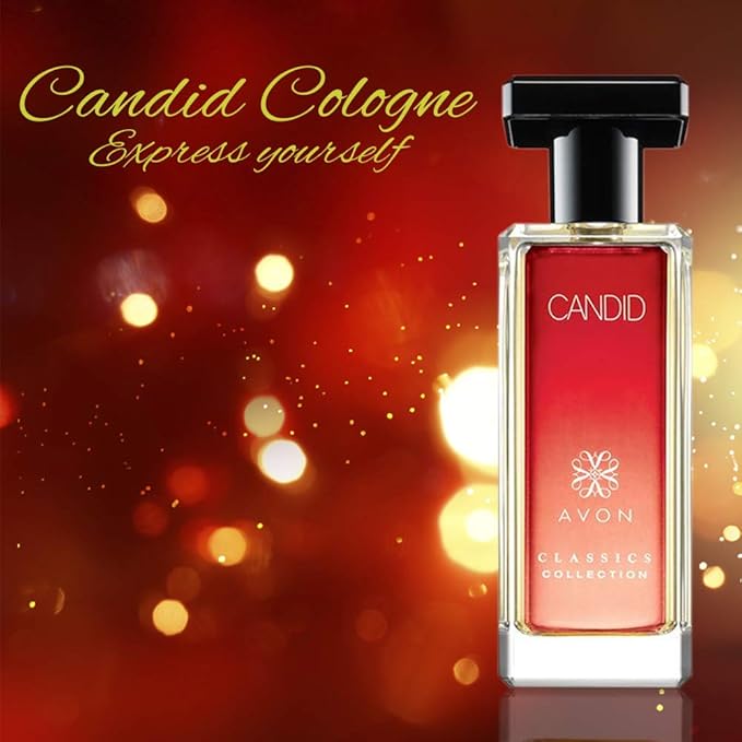 AVON Candid Cologne Spray Classics Collection, Amber Floral Fragrance for Him with Apricot, Bergamot, Tuberose & Patchouli, Long Lasting Designer Travel Size Cologne for Men, 1.7 oz