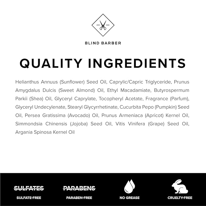 Blind Barber Rejuvenating Face & Beard Oil for Men - Moisturizing & Softening - Hydrate Clean Shaven Skin or Use As a Natural Beard Growth Oil for Men - (1 Oz)