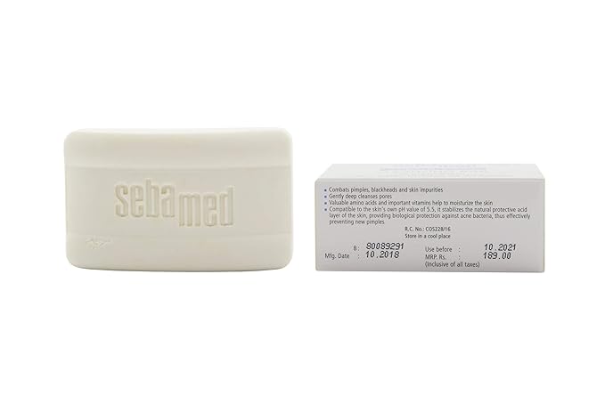 Sebamed Clear Face Teenage Cleansing Bar 100g - Effectively Reduces Pimples and Blackheads - For Impure and Acne Prone Skin