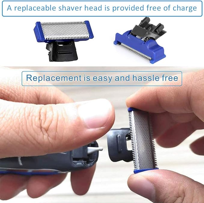 Replacement Heads for Old Version of Microtouch Solo Mens Shaver Electric Micro Trimmer (Pack of 4)