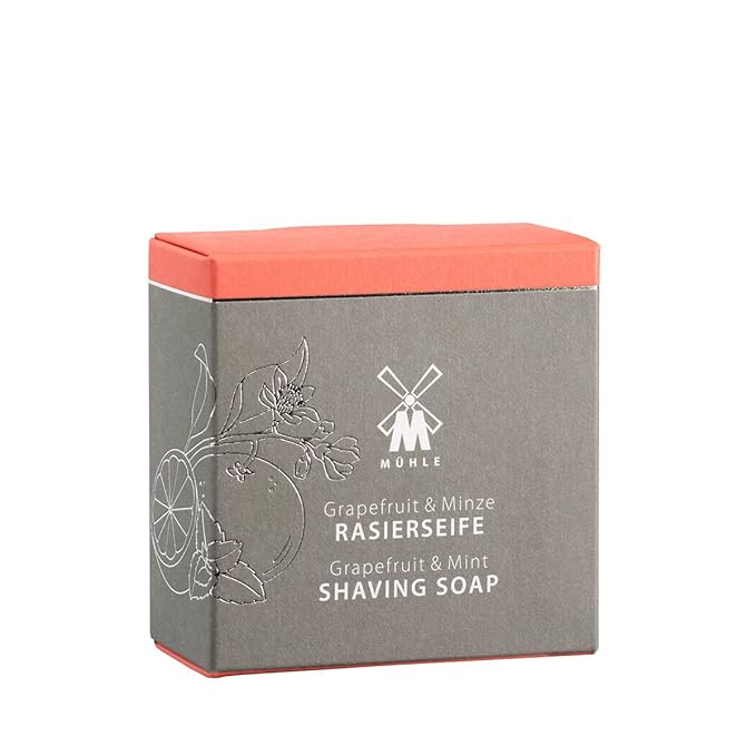 MÜHLE Shaving Soap - Shaving Soap with Grapefruit & Mint for All Skin Types - Fruity & Revitalising - 65 g