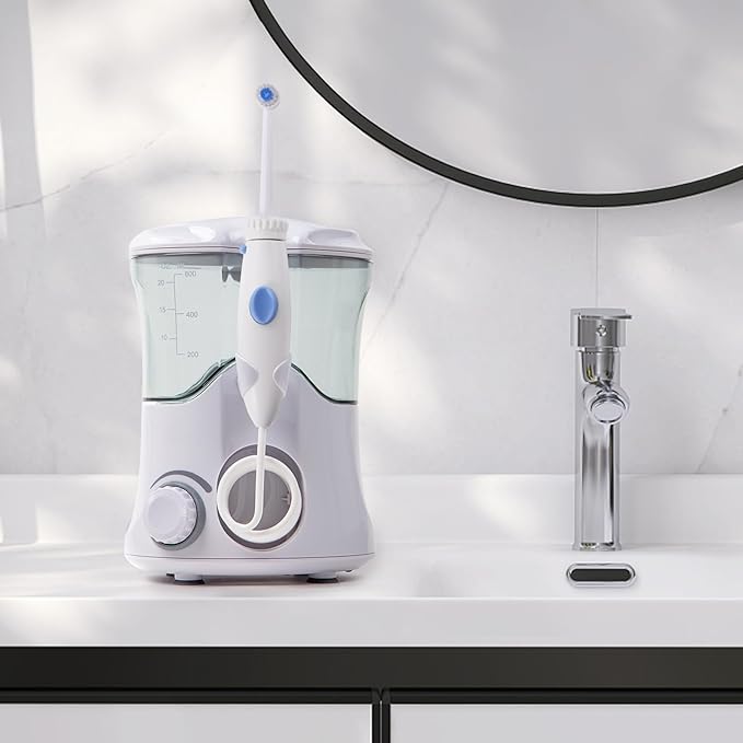Replacement Hose and Handle Parts Compatible with Waterpik Water Flosser WP-100 WP-140 WP-150 WP-900 Series Oral Irrigator, Plastic Handle, Oral Hygiene Accessories (Pause Button)