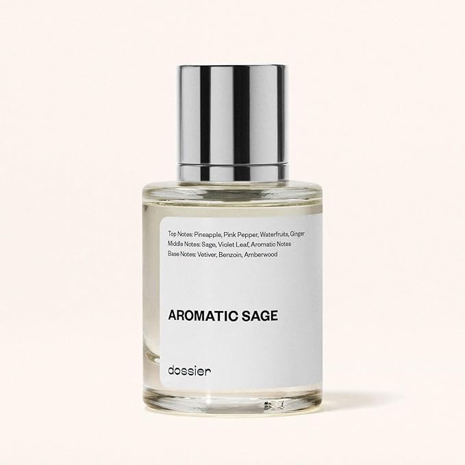 Dossier - Aromatic Sage 1.7 Fl oz (50ml) - Eau de Parfum - Inspired by Valentin's Born in Roma U.omo - Perfume Luxury - Pure Infused - Paraben Free - Vegan - For Men
