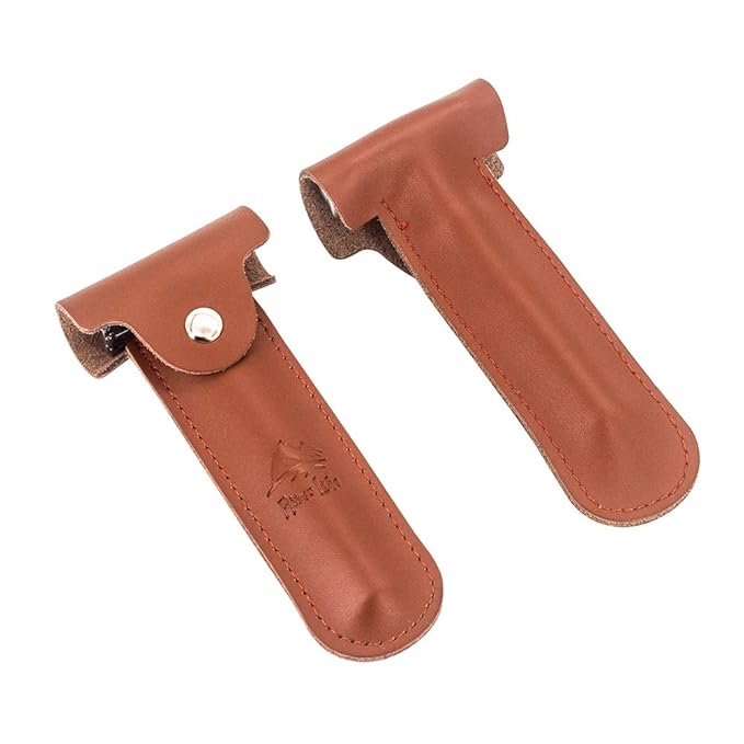 Double Edge Leather Razor Case -Genuine Leather Double Edge Safety Razor Perfect for Any Safety Razor. Keeps Your Razor and Razor Blade Safe. Extra Wide top to fit All Kinds of Razors