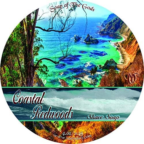 Coastal Redwoods Natural Shaving Soap with Cocoa Butter 4.0 oz