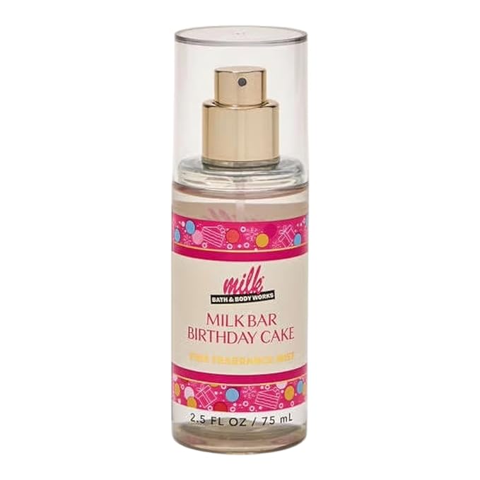 Bath and Body Works Fine Fragrance Mist Travel Size Mini Purse Spray 2.5 Ounce (Milk Bar Birthday Cake)