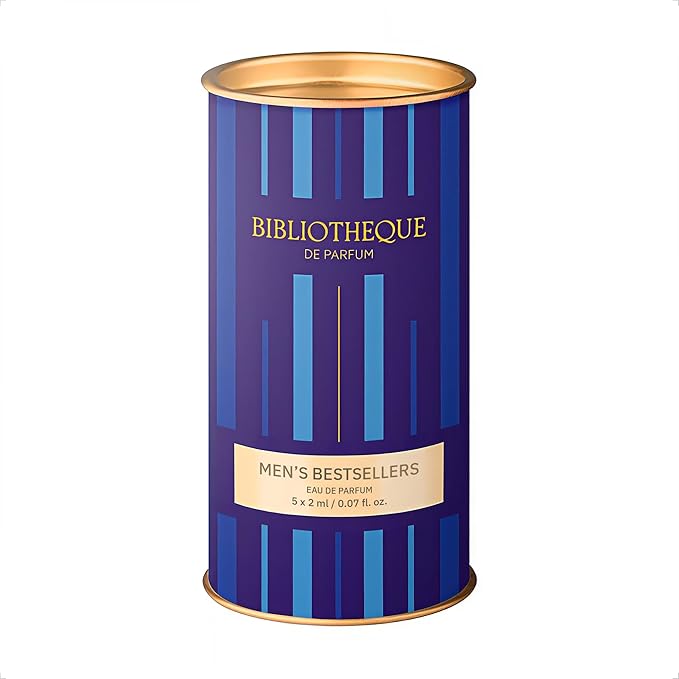Bibliotheque de Parfum Men’s Bestsellers Discovery Set - Mens Cologne Sampler Sets - Eau de Parfum Spray - 5 Long Lasting Mini Perfumes from Woody-Chypre to Fresh-Citrus Fragrances (5 x 2 mL)