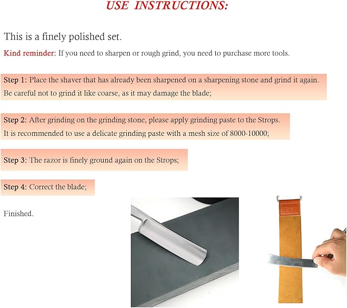 Straight Razor Strops with Sharpening Stone Dual Leather Strops Barber Hair Removal Shaving Sharpener Folding Knife Sharpening Belt