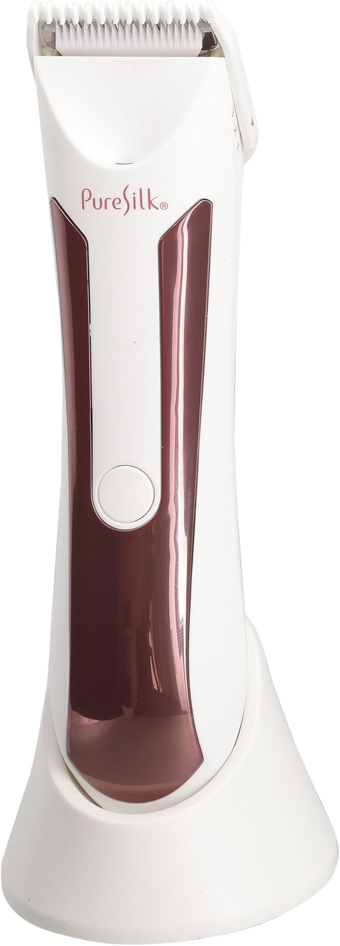 Pure Silk Body Hair Trimmer for Women, Rechargeable Women’s Trimmer for Body Hair with 4 Guide Combs, Hypoallergenic and Heat-Resistant Ceramic Blades, LCD Screen, Built in Light, Waterproof