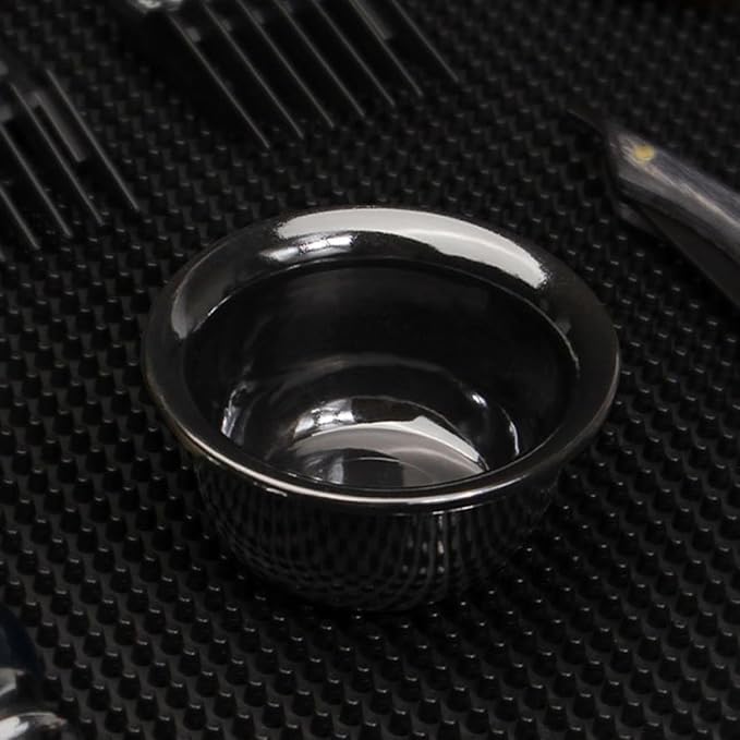 PRETYZOOM 3pcs Men Shaving Bowls Black Shave Cups Reusable Shaving Soap Bowls Men’s Accessory for Wet and Facial Hair Grooming