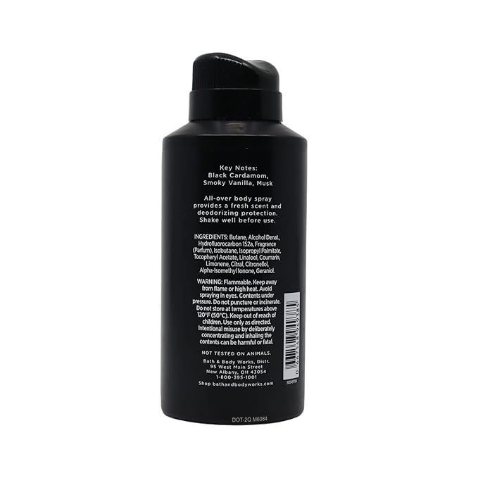Bath & Body Works Noir Men's Deodorizing Body Spray, 3.7 Oz
